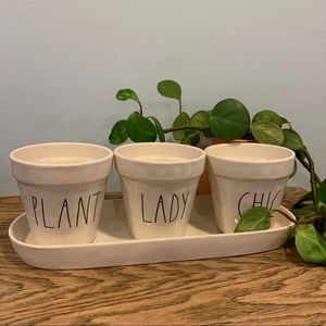 RAE DUNN Plant Pot Trio PLANT LADY CHIC